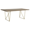 Modrest Marcia Modern Dining Table - Tobacco, Antique Brass - VIG-VGGU2857DT-A