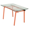 Modrest Linus & Dex 7 Pieces Modern Dining Set - Orange and Clear - VIG-VGGULINUS-SET