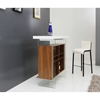 Modrest Sven Bar Table - White, Walnut - VIG-VGGUHC-BT-001