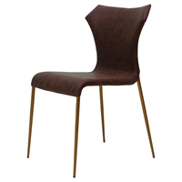 Modrest Marcia Dining Chair - Cognac, Antique Brass