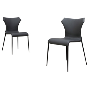 Modrest Marsha Dining Chair - Black, Gray (Set of 2) 