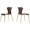 Modrest Marcia Dining Set - Brown, Walnut - VIG-VGGUMARCIA-SET