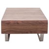 Modrest Avis Modern Rectangular Coffee Table - Walnut Matte - VIG-VGHB136A