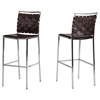 Modrest Shasta Bar Stool - Brown, Chrome (Set of 2) - VIG-VGHR5011B-BRN