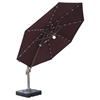 Renava Tortola Outdoor Umbrella - Burgundy, with Lights - VIG-VGIC-ICE-904