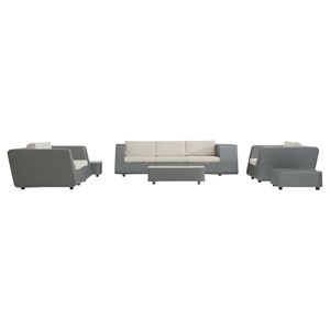 Renava Morocco 6 Pieces Outdoor Sofa Set - Silver 