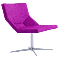 Divani Casa Pico Lounge Chair - Magenta