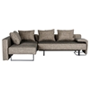 Divani Casa Olympic Sofa with Chaise - Brown - VIG-VGIDSH004