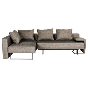 Divani Casa Olympic Sofa with Chaise - Brown 