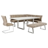 Modrest Monty & Zane 5 Pieces Modern Dining Set - Beige, Gray - VIG-VGJCMONTYZANE-SET