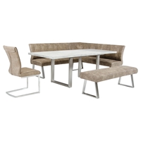 Modrest Monty & Zane 5 Pieces Modern Dining Set - Beige, Gray