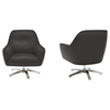 Divani Casa Clover Lounge Chair - Black, Gray - VIG-VGKKA-900-BLKGRY