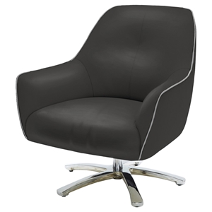 Divani Casa Clover Lounge Chair - Black, Gray 