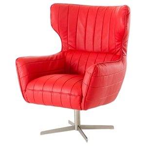 Divani Casa Kylie Accent Chair - Red 