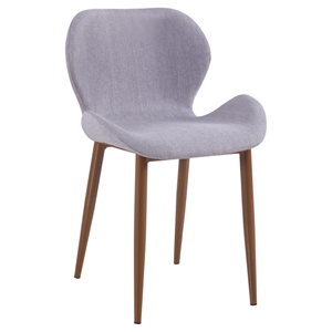 Modrest Shelby Dining Chair - Gray, Walnut 