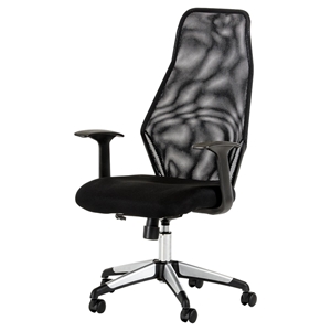 Modrest Garfield Modern Office Chair - Adjustable Height, Black 