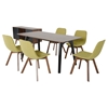 Modrest 8 Pieces Laken Dining Set - Walnut, Green Tea - VIG-VGMA-LAKEN-SET-TEA