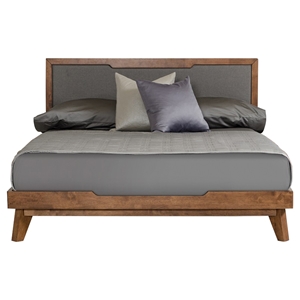 Nova Domus Soria Modern Platform Bed - Gray and Walnut 