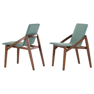 Modrest Jett Modern Fabric Dining Chair - Blue (Set of 2) 