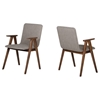 Modrest Maddox Dining Chair - Sesame, Walnut (Set of 2) - VIG-VGMAMI-562A-SES