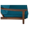 Modrest Ridge Sofa Set - Blue, Walnut - VIG-VGMAMI-576-BLU