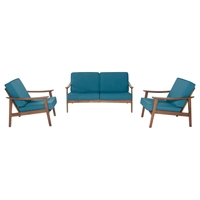 Modrest Ridge Sofa Set - Blue, Walnut