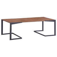 Modrest Garrison Modern Rectangular Coffee Table - Walnut