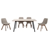 Modrest Laken Modern Dining Table - Walnut, Black - VIG-VGMAMIT-5119-DT