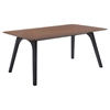 Modrest Laken Modern Dining Table - Walnut, Black - VIG-VGMAMIT-5119-DT