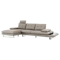 Divani Casa Porter Sectional Sofa - Gray, 1 Headrest