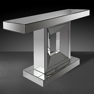 Modrest Milton Console Table - Rectangular, Mirrored 