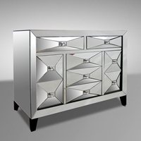 Modrest Warwick Dresser - 9 Drawers, Mirrored