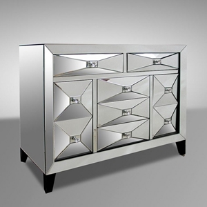 Modrest Warwick Dresser - 9 Drawers, Mirrored 