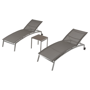 Renava Tulum Outdoor Lounge Chair Set - Brown 