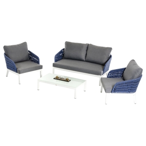 Renava Buenos Modern Outdoor Sofa Set - Blue and Gray 