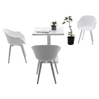 Renava Rhodes 5 Pieces Outdoor Square Dining Set - White