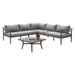 Renava Skyros Outdoor Sectional Sofa Set - Gray 