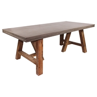 Modrest Civic Modern Rectangular Dining Table - Dark Gray and Beige