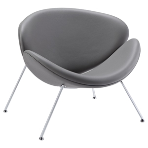 Modrest Anais Leatherette Accent Chair - Gray 