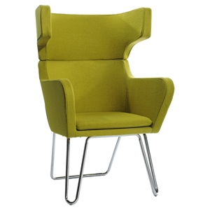 Modrest Anser Modern Fabric Lounge Chair - Green 