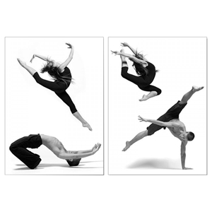 Modrest Dancers 2 Panels Photo on Canvas - Multicolor 