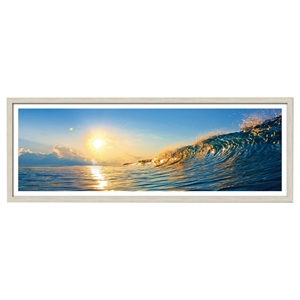 Modrest Swell Framed Acrylic Painting - Blue 