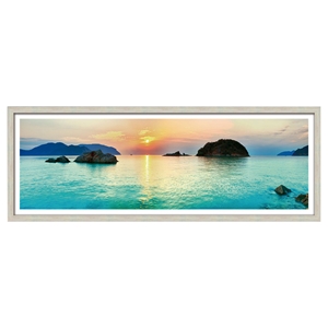 Modrest Cay Framed Acrylic Painting - Blue 