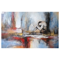 Modrest Abstract Woman Oil Painting - Multicolor