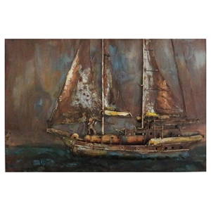 Modrest Pinnace Modern Boat Painting - Rectangular 