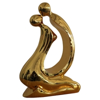 Modrest Embrace Modern Sculpture - Gold