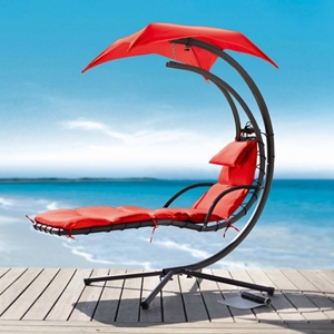 Renava Bahama Outdoor Modern Metal Dream Chair - Red 