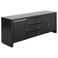 A&X Glam Dresser - 2 Doors, 3 Drawers, Black Crocodile