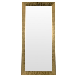 A&X Regal Modern Floor Mirror - Gold Crocodile 