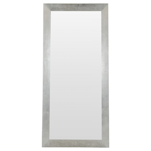 A&X Regal Modern Floor Mirror - Silver Crocodile 